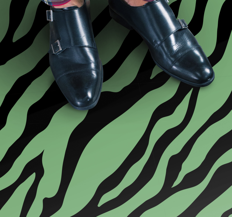 Seepranvihreät raidat eläin vinyylimatto - Tenstickers