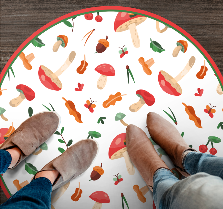 Sieni kukka-aihe kukat ja kasvit vinyylimatto - Tenstickers