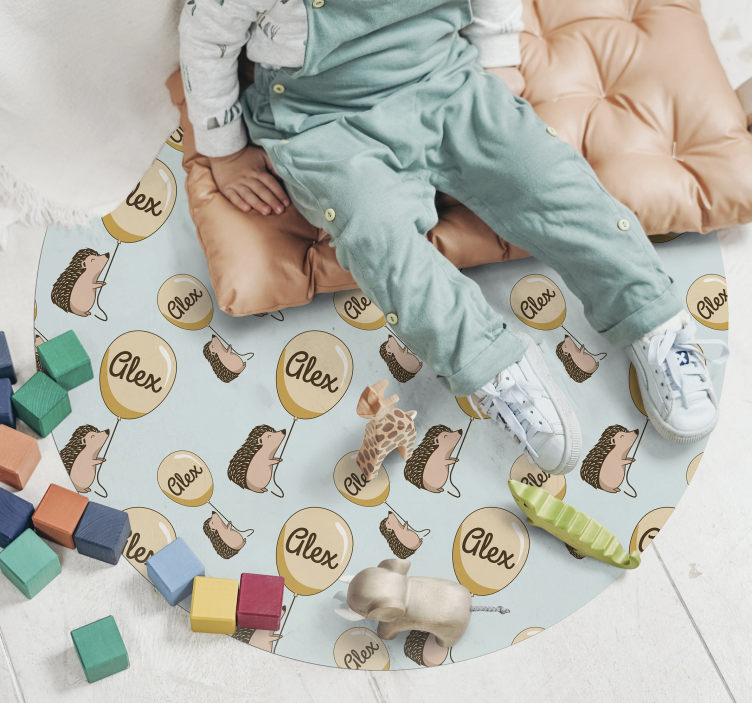 Ihana siili ja ilmapallo nimi eläin vinyylimatto - Tenstickers