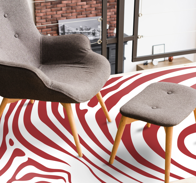 Silmiinpistävät punaiset aallot eläin vinyylimatto - Tenstickers