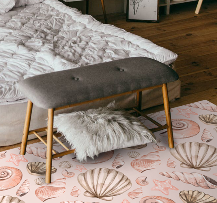 Simpukankuoren kuviot eläin vinyylimatto - Tenstickers