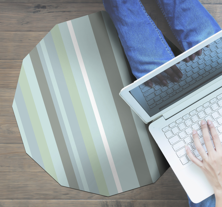 Upea monikulmainen sininen pohjoismainen tyyli vinyyli matto - Tenstickers