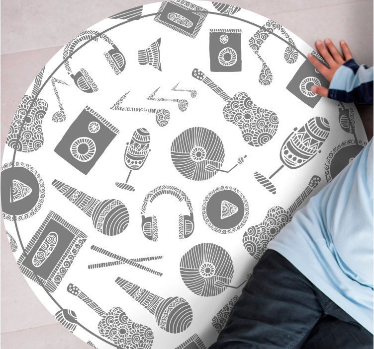 Soittimien kuviot vinyylimatto - Tenstickers