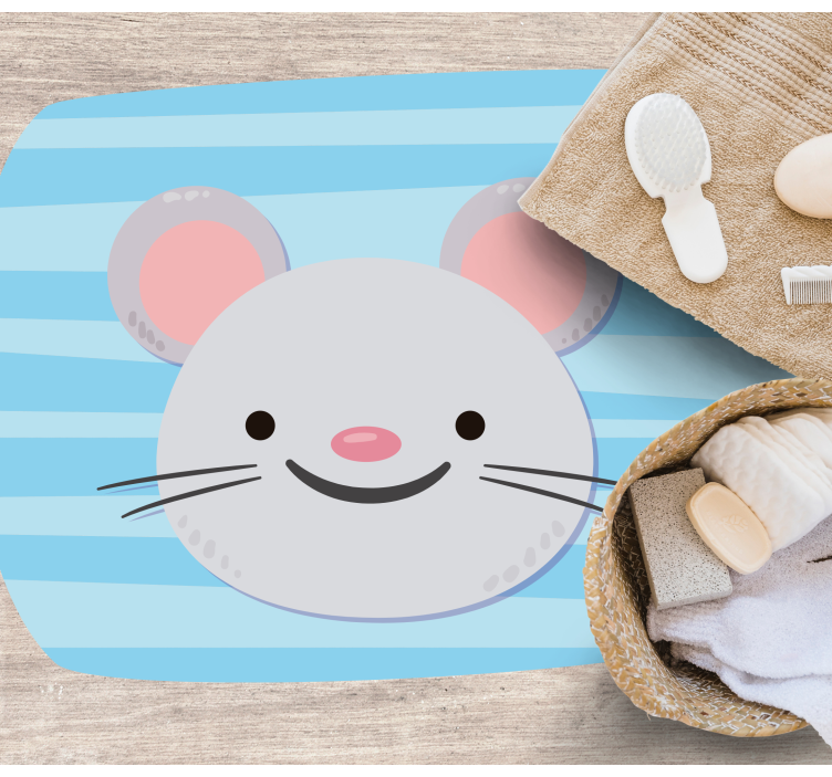 Söpö hiiren naama lastenhuone vinyylimatto - Tenstickers