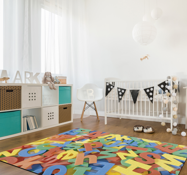 Sotkuinen aakkoset vinyyli aakkoset matto - Tenstickers