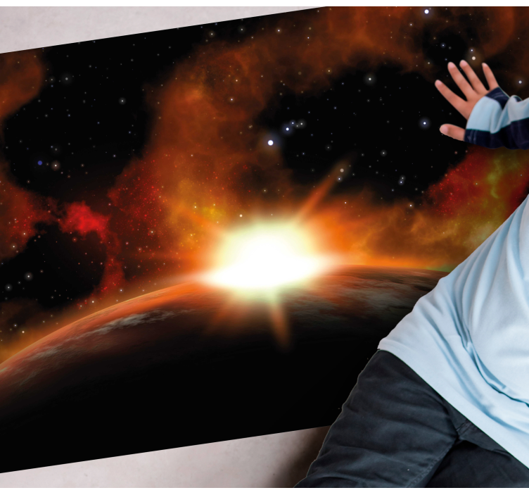 Taivaallinen auringonnousun hehku tähti vinyylimatto - Tenstickers