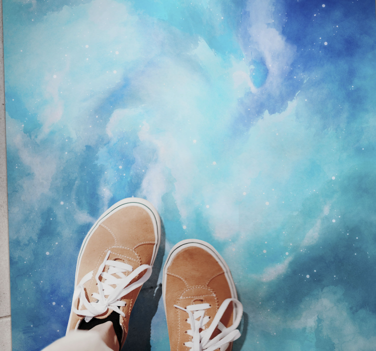 Taivaallinen vesiväri vinyylimatto - Tenstickers