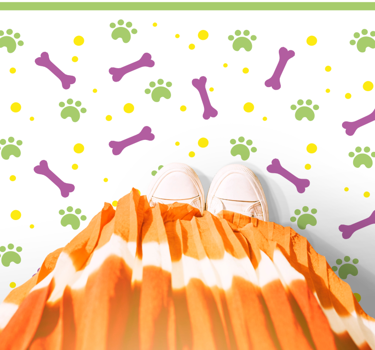 Tassunjälkihauskaa vinyylimatto - Tenstickers