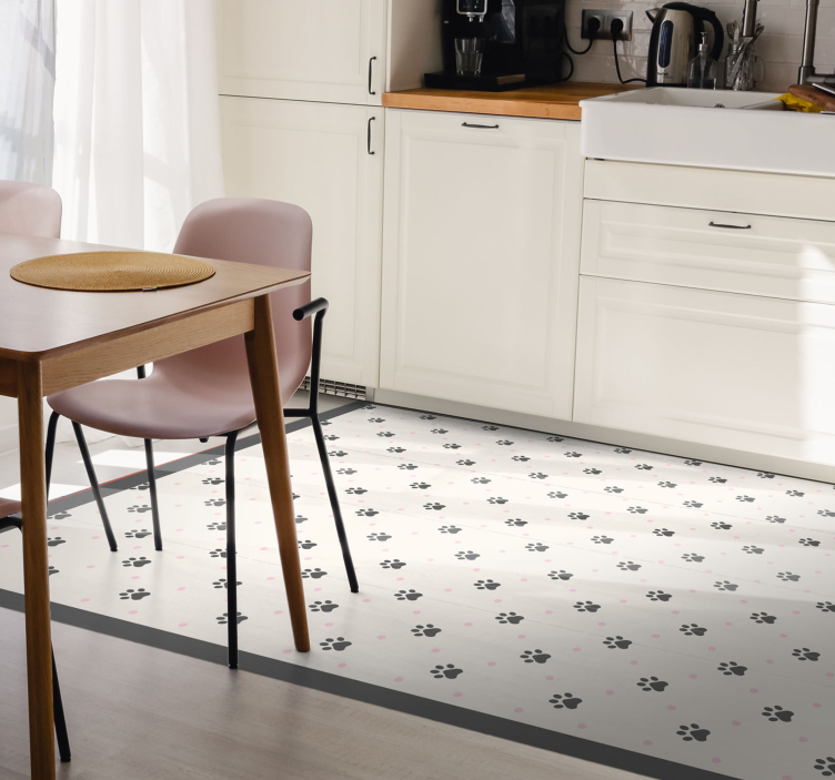 Tassunjälkikuvio eläin vinyylimatto - Tenstickers