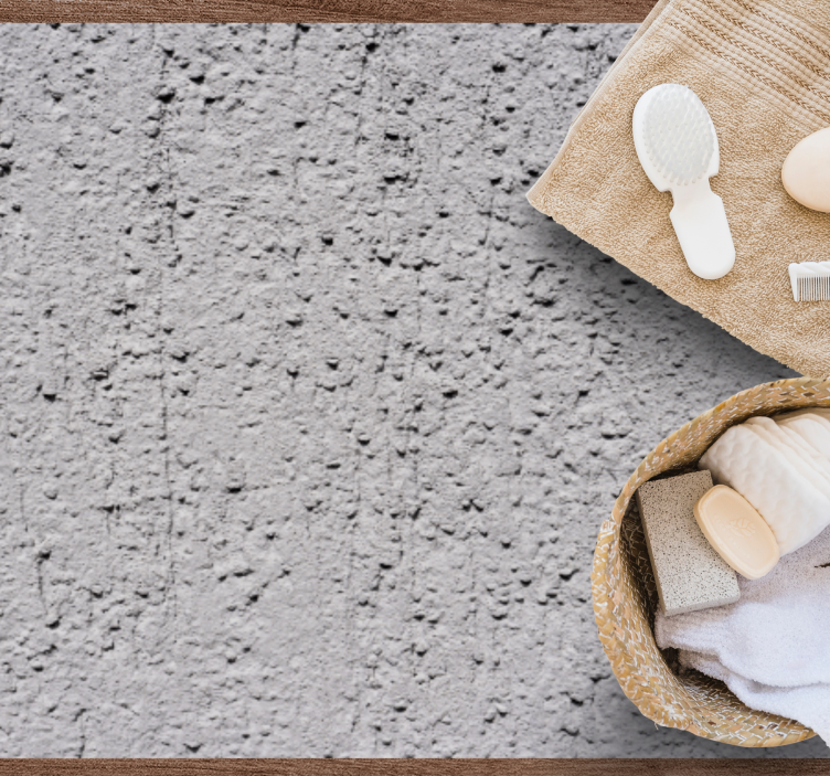 Teksturoitu harmaa betoni kivinen vinyylimatto - Tenstickers