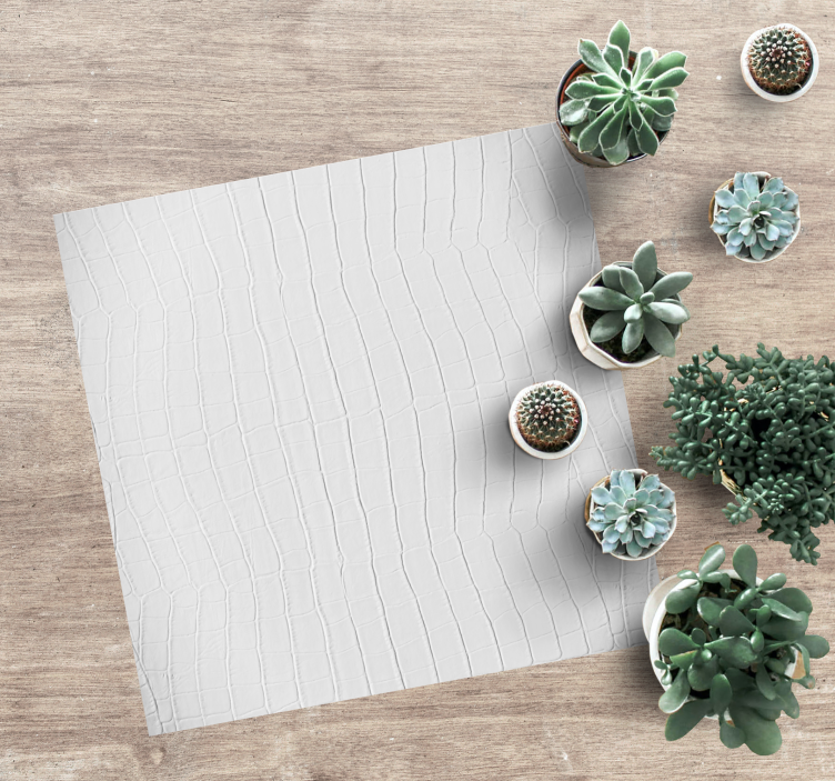 Valkoinen krokotiilinnahkatekstuuri vinyylimatto - Tenstickers