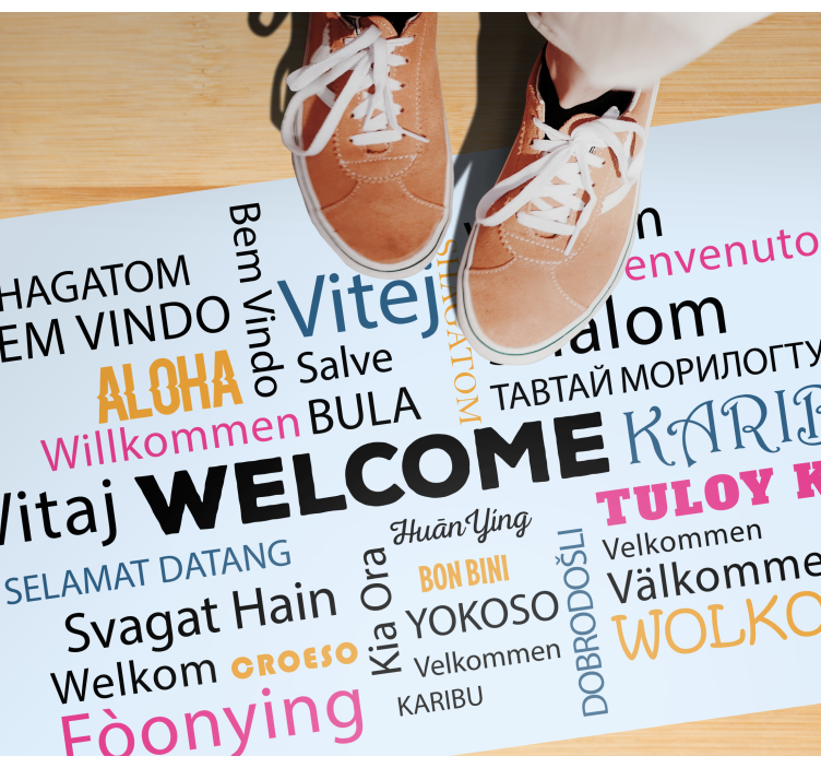 Tervetuloa kaikki aloha lauseke vinyylimatto - Tenstickers