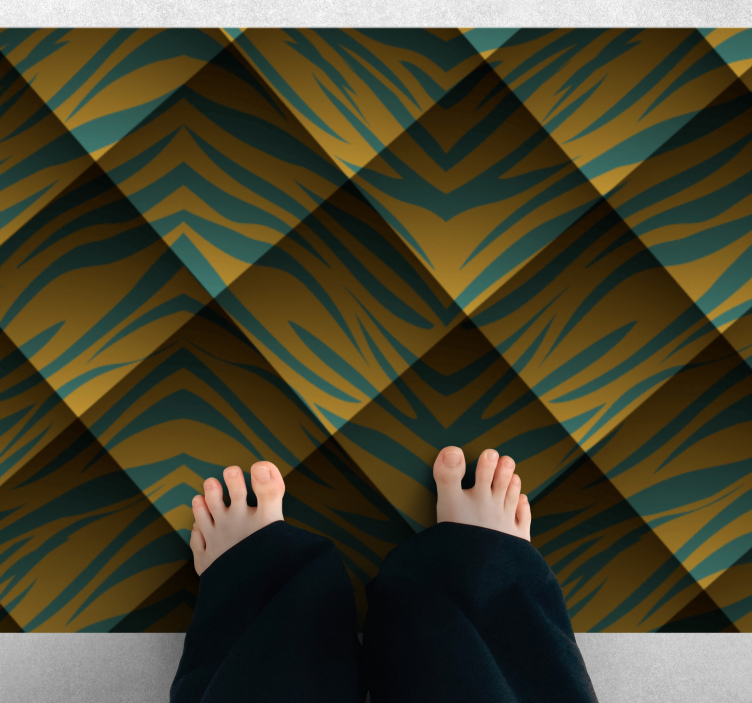 Tiikerin raidallinen käsite eläin vinyylimatto - Tenstickers