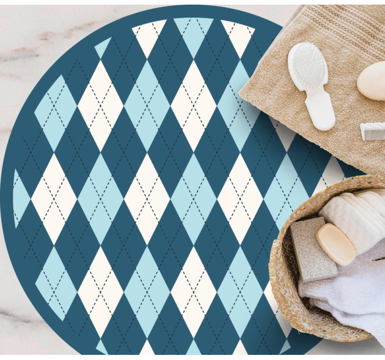 Timanttikuvion eleganssia geometrinen vinyylimatto - Tenstickers