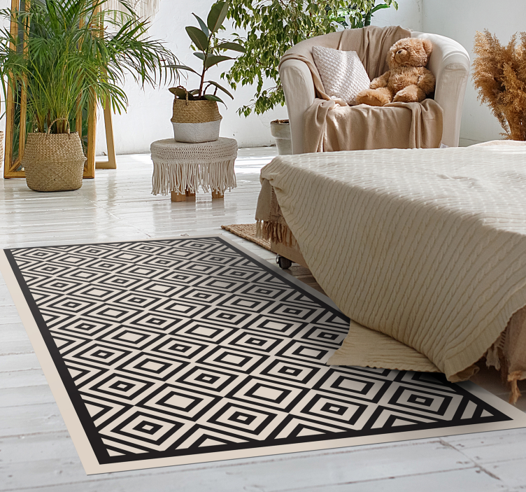 Timanttikuvion leikki geometrinen vinyylimatto - Tenstickers