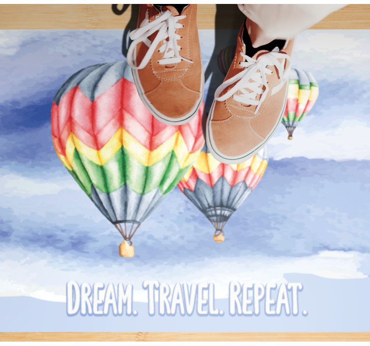 Toiveiden matka toistuu minimalistinen vinyylimatto - Tenstickers