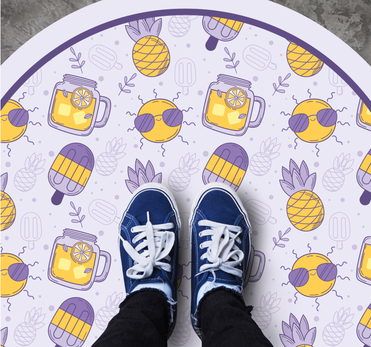 Trooppinen kesähauska vinyylimatto - Tenstickers