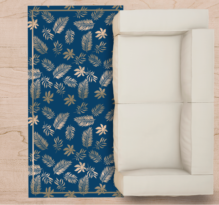 Trooppinen lehtikuvio kukka vinyylimatto - Tenstickers