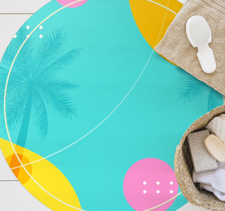 Trooppinen palmu sisustus kukka vinyylimatto - Tenstickers