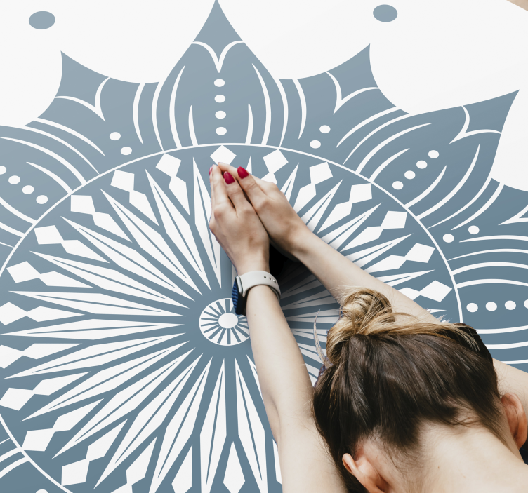 Turkoosi mandala vinyylimatto mandala - Tenstickers