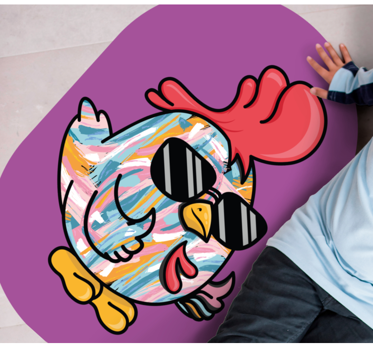 Tyylikäs kanahahmo vinyylimatto - Tenstickers