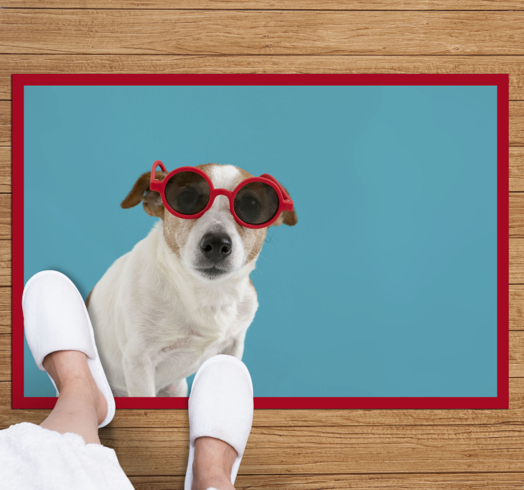 Tyylikäs koiran muotokuva eläin vinyylimatto - Tenstickers