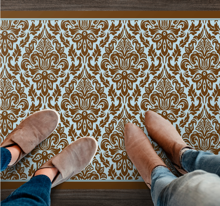 Elegantti kukka-asetelma vintage vinyylimatto - Tenstickers