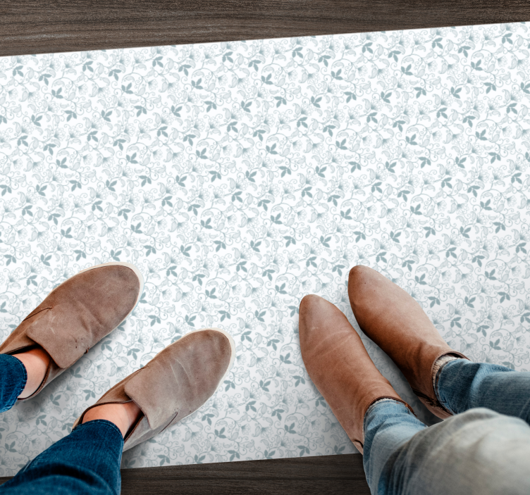 Tyylikäs kukkakuvio kukka vinyylimatto - Tenstickers