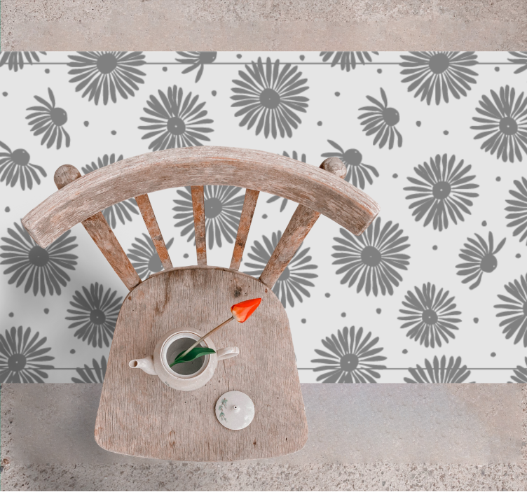 Tyylikäs kukkakuvio luonto vinyylimatto - Tenstickers