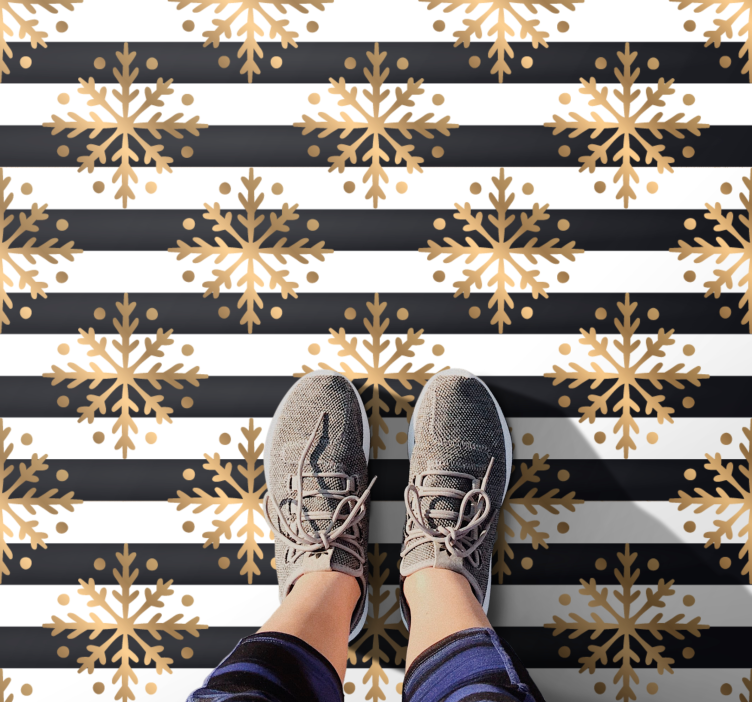 Elegantti lumihiutalekuvio jouluinen vinyylimatto - Tenstickers