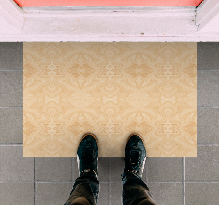 Tyylikäs beige kuvio marmori vinyylimatto - Tenstickers