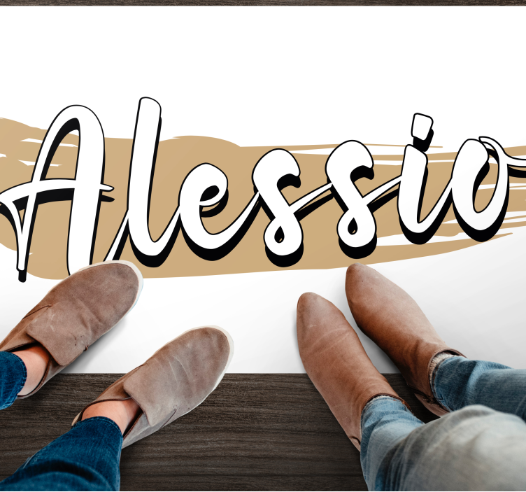 Tyylikäs abstrakti muotoilu nimi vinyylimatto - Tenstickers