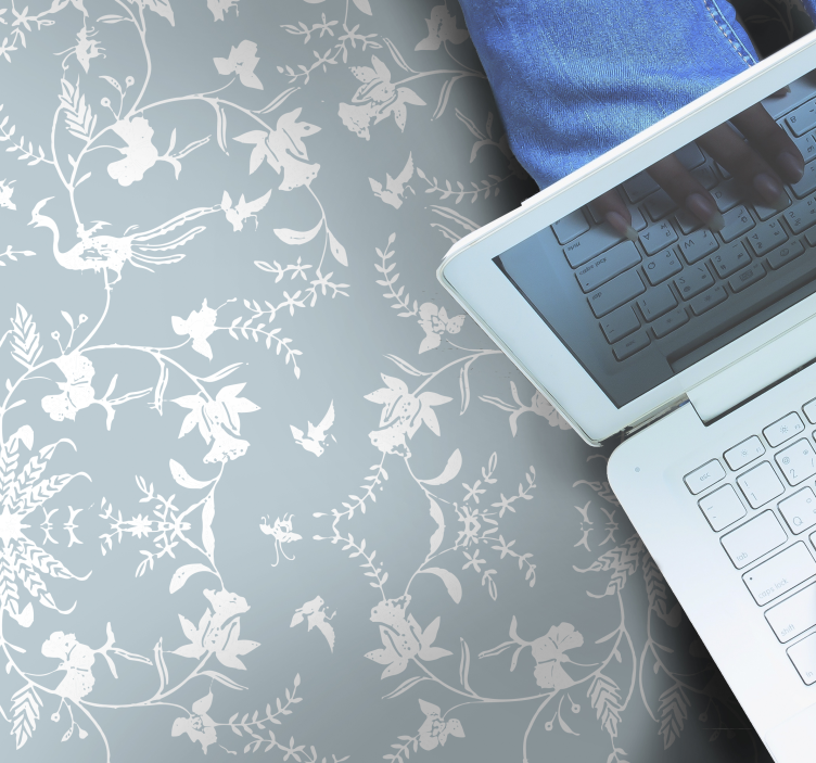 Tyylikkäät kasvi-aiheiset kuviot kukka vinyylimatto - Tenstickers