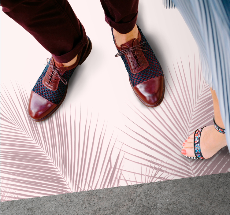 Elegantti palmukuvasto kukka vinyylimatto - Tenstickers