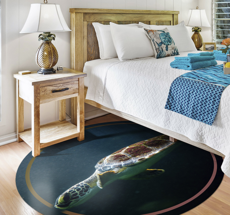 Uima-kilpikonna eläinvinyylimatto - Tenstickers