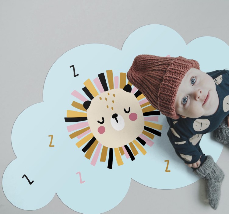 Unelias leijonapilvi lastenhuone vinyylimatto - Tenstickers