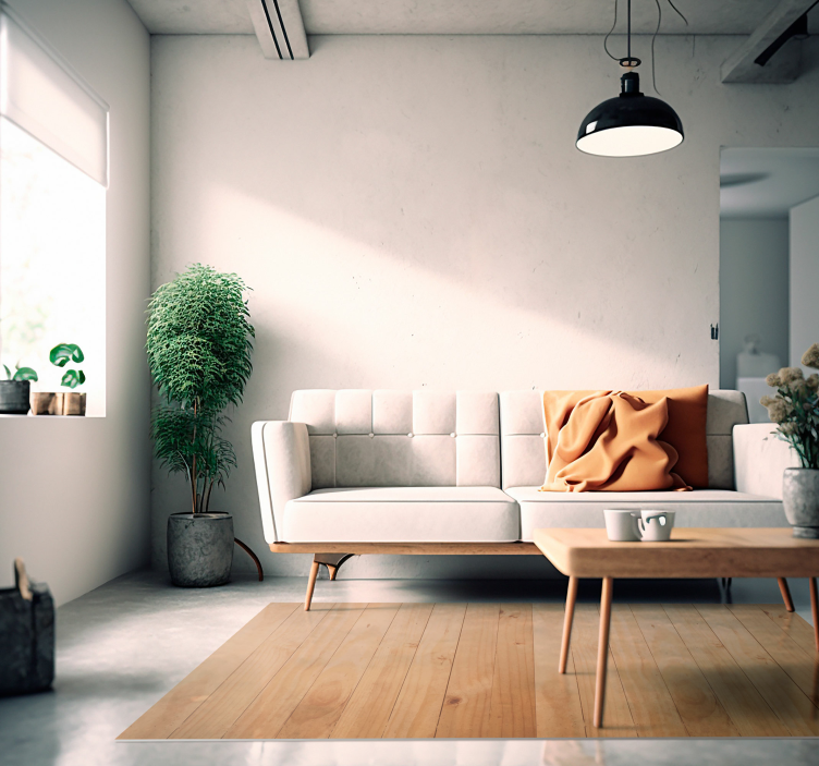 Lankku vaalea pinta puu vinyylimatto - Tenstickers