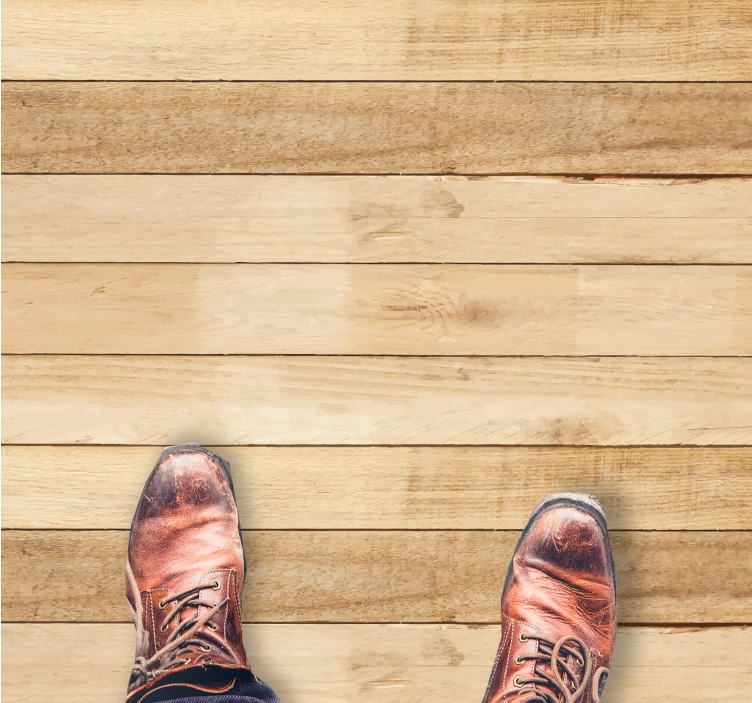 Vaaleat puulaudat puu aiheinen vinyylimatto - Tenstickers