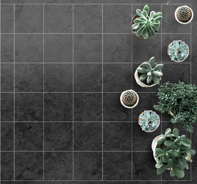 Vanhoja ja ruosteisia neliöitä laatta vinyylimatto - Tenstickers