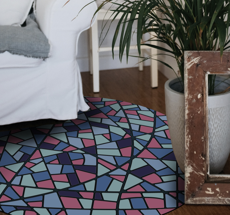 Värikäs geometrinen järjestely mosaiikki vinyylimatto - Tenstickers