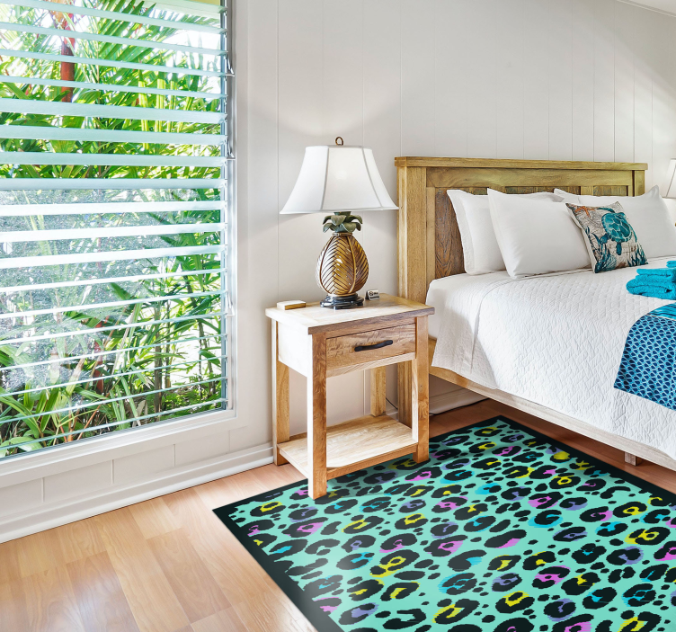 Värikäs leopardikuvio eläin vinyylimatto - Tenstickers