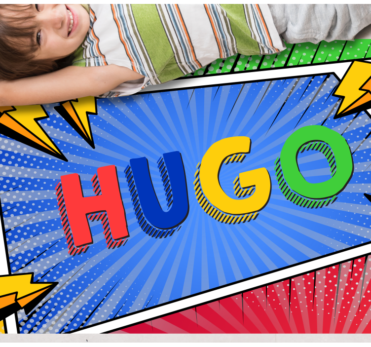 Värikäs nimi valaistuksilla vinyylimatto - Tenstickers