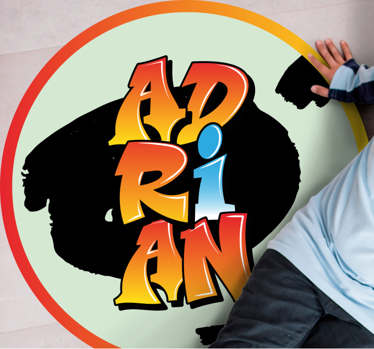 Värikäs nimisuunnittelu nimi vinyylimatto - Tenstickers