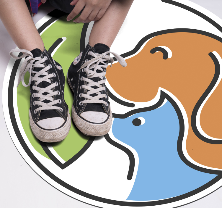 Abstrakteja eläinten kasvoja eläin vinyylimatto - Tenstickers