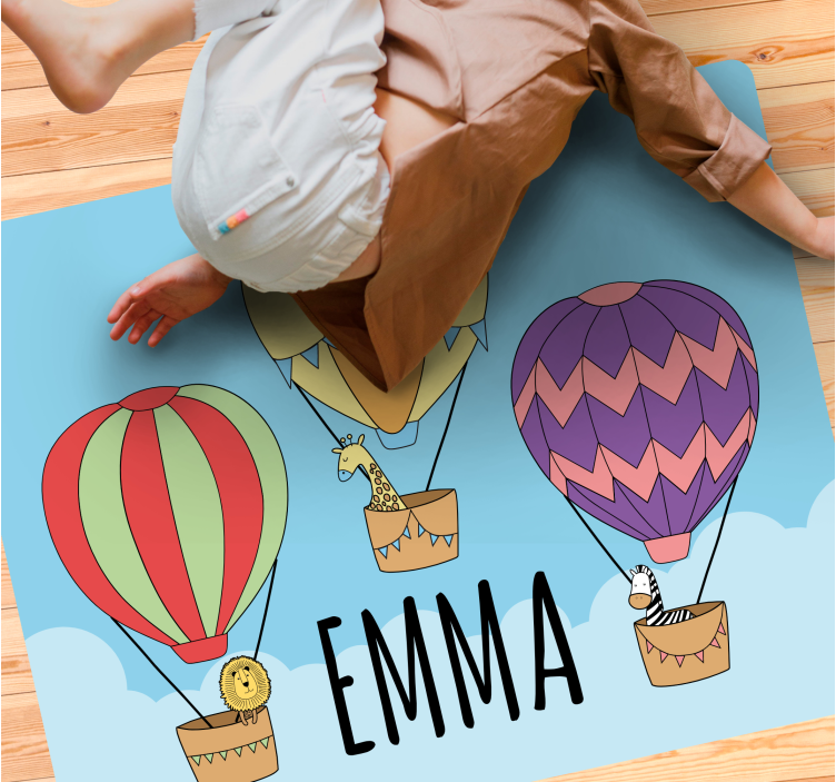 Värikkäitä kuumia ilmavirtoja nimi vinyylimatto - Tenstickers