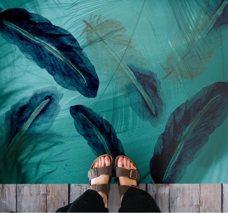 Vehreä trooppinen keidas luonto vinyylimatto - Tenstickers