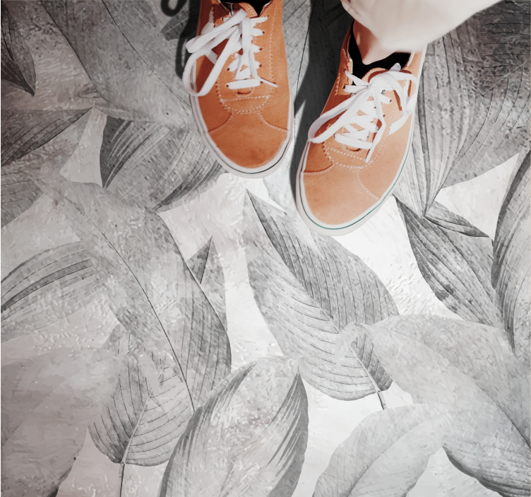 Lehtinen yksivärinen kuvio kukka vinyylimatto - Tenstickers