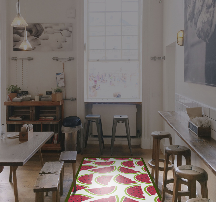 Vesimeloniviipalekuvio kukka vinyylimatto - Tenstickers