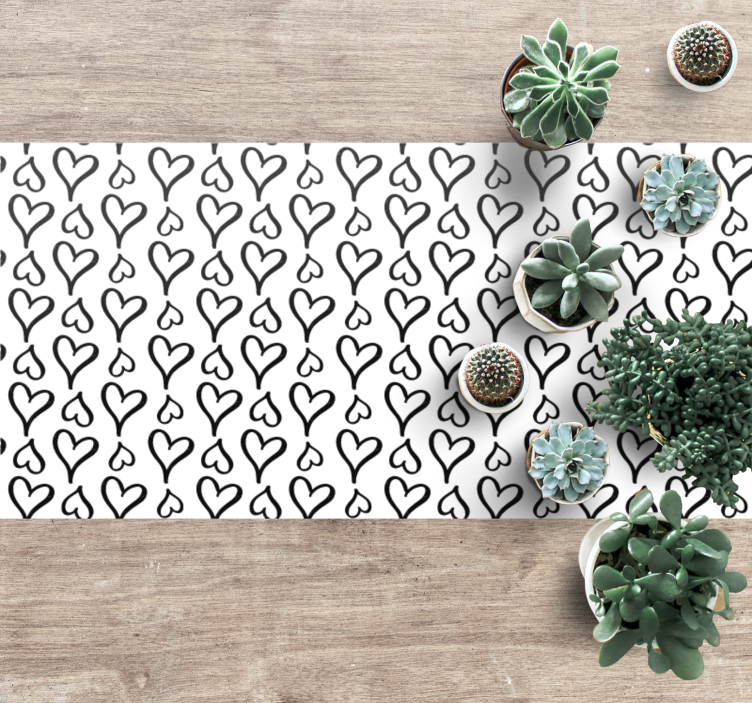 Mustasydänkuvioinen tekstuuri vinyylimatto - Tenstickers