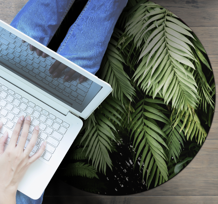 Viidakon kasveja kukka vinyylimatto - Tenstickers